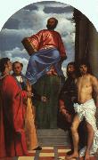 TIZIANO Vecellio St. Mark Enthroned with Saints t oil painting picture wholesale